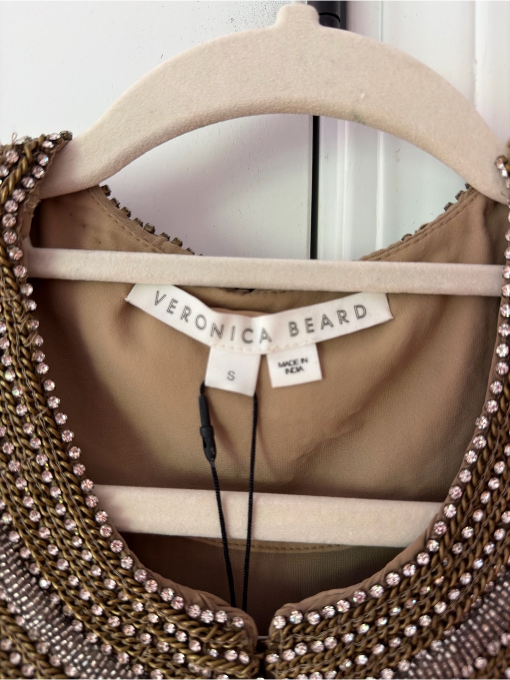 NWT/NBW Veronica Beard Gold Sequin Cropped Embellished Jacket - Picture 4 of 5